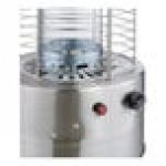 Backyard Pro Courtyard Series RNDFHSS Stainless Steel Round Portable Propane Outdoor Patio Heater with Glass Tube - 46,000 BTU