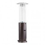 Backyard Pro Courtyard Series RNDFHSS Stainless Steel Round Portable Propane Outdoor Patio Heater with Glass Tube - 46,000 BTU