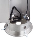 Backyard Pro Courtyard Series RNDFHSS Stainless Steel Round Portable Propane Outdoor Patio Heater with Glass Tube - 46,000 BTU