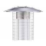 Backyard Pro Courtyard Series RNDFHSS Stainless Steel Round Portable Propane Outdoor Patio Heater with Glass Tube - 46,000 BTU