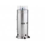 Backyard Pro Courtyard Series RNDFHSS Stainless Steel Round Portable Propane Outdoor Patio Heater with Glass Tube - 46,000 BTU