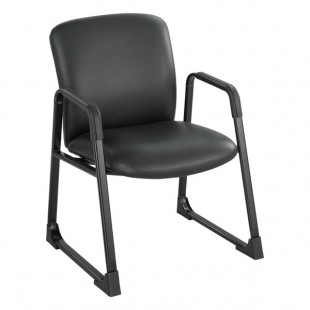 Safco 3492BV Uber Big and Tall Black Vinyl Guest Chair with Sled Base Safco 3492BV Uber Big and Tall Black Vinyl Guest Chair with Sled Base