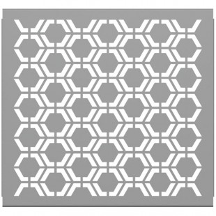 SelectSpace 3' Stock Gray Hexagonal Pattern Partition Panel