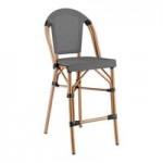 Lancaster Table & Seating Bistro Black and White Teslin Outdoor Arm Chair Lancaster Table & Seating Bistro Black and White Teslin Outdoor Arm Chair