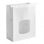 Bagcraft 2 lb. Natural Stand-Up Bakery Bag with Window and Tin Tie Closure - 500/Case
