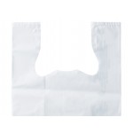 Choice Customizable 1/6 Standard Size 2.25 Mil White Unprinted Reusable Extra Heavy-Duty Plastic T-Shirt Bag - 250/Case Choice Customizable 1/6 Standard Size 2.25 Mil White Unprinted Reusable Extra Heavy-Duty Plastic T-Shirt Bag - 250/Case