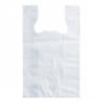 Choice Customizable 1/6 Standard Size 2.25 Mil White Unprinted Reusable Extra Heavy-Duty Plastic T-Shirt Bag - 250/Case Choice Customizable 1/6 Standard Size 2.25 Mil White Unprinted Reusable Extra Heavy-Duty Plastic T-Shirt Bag - 250/Case