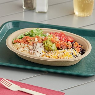Tellus Products 32 oz. Compostable Fiber Oval Bowl - 50/Pack