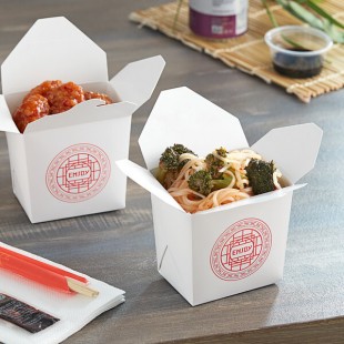 Emperor's Select 16 oz. Asian Microwavable Paper Take-Out Container - 450/Case
