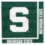 Creative Converting 336375 University of Georgia 2-Ply 1/4 Fold Luncheon Napkin - 240/Case