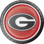 Creative Converting 336375 University of Georgia 2-Ply 1/4 Fold Luncheon Napkin - 240/Case