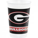 Creative Converting 336375 University of Georgia 2-Ply 1/4 Fold Luncheon Napkin - 240/Case