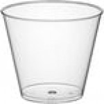 Fineline 405-CL Savvi Serve 5 oz. Squat Clear Hard Plastic Tumbler - 500/Case