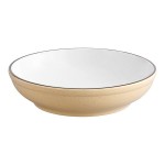 Acopa Embers 32 oz. Harvest Tan Matte Stoneware Pasta Bowl - Sample Acopa Embers 32 oz. Harvest Tan Matte Stoneware Pasta Bowl - Sample