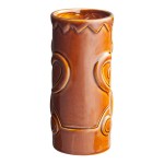 Acopa 21 oz. Brown Ceramic Tiki Mug - Sample