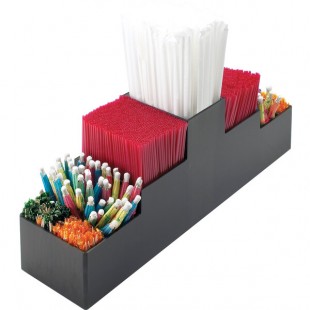 Cal-Mil 212 Classic Black Nine Section Bar Organizer - 3 3/4