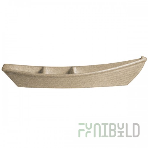 G.E.T. Enterprises BT320-MOD-S Bugambilia 3.6 Qt. Smooth MOD Finish Sand Granite Resin-Coated Aluminum Deep Boat with Dividers