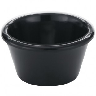 American Metalcraft 3 oz. Smooth Black Melamine Ramekin - 12/Case American Metalcraft 3 oz. Smooth Black Melamine Ramekin - 12/Case