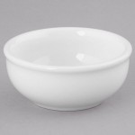 Tuxton BPB-050E 5 oz. Porcelain White China Sauce / Salsa Dish - 36/Case Tuxton BPB-050E 5 oz. Porcelain White China Sauce / Salsa Dish - 36/Case