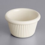 Acopa 1.5 oz. Black Fluted Melamine Ramekin - 12/Case Acopa 1.5 oz. Black Fluted Melamine Ramekin - 12/Case