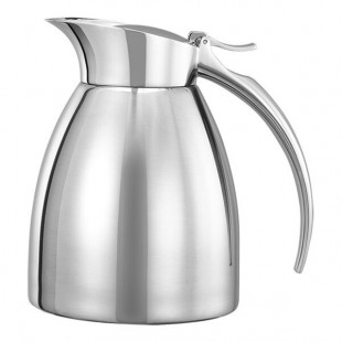 Service Ideas Smart Choice 10 oz. Polished Stainless Steel Insulated Coffee Carafe / Server SVSC03PS
