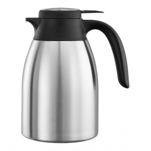 Service Ideas Flow Control 40.5 oz. Stainless Steel Insulated Coffee Carafe / Server FCC12SS