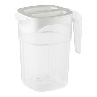 Araven 47 oz. Polypropylene Stackable Pitcher with White Lid 11402 Araven 47 oz. Polypropylene Stackable Pitcher with White Lid 11402