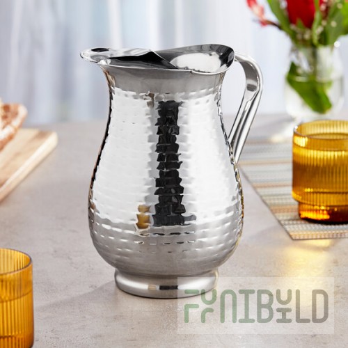 TableCraft RP68 Remington 64 oz. Stainless Steel Beverage Pitcher with Ice Guard