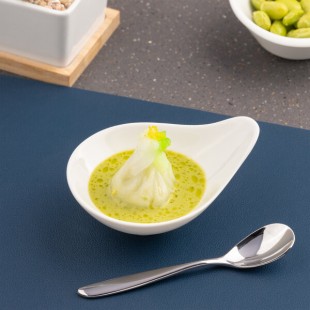 Ariane Miniature 2.38 oz. Ivory Porcelain Coupe Teardrop Bowl - 18/Case