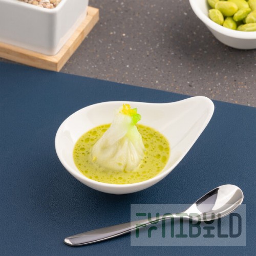Ariane Miniature 2.38 oz. Ivory Porcelain Coupe Teardrop Bowl - 18/Case