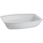 TableCraft CW3190N 10.5 Qt. Natural Cast Aluminum Oblong Salad Bowl