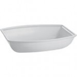 TableCraft CW3190N 10.5 Qt. Natural Cast Aluminum Oblong Salad Bowl