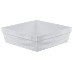 TableCraft CW1494GY 24 Qt. Gray Cast Aluminum Square Bowl