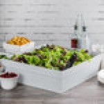 TableCraft CW1494GY 24 Qt. Gray Cast Aluminum Square Bowl