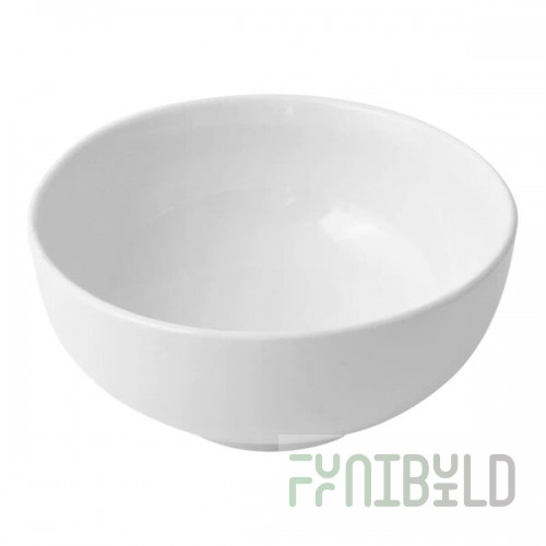 Bon Chef 2 Qt. Pearl White Sandstone Finish Aluminum Serving Bowl