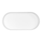Cal-Mil Hudson 12 Qt. White Oval Raised Rim Melamine Bowl