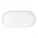 Cal-Mil Hudson 12 Qt. White Oval Raised Rim Melamine Bowl