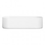 Cal-Mil Hudson 12 Qt. White Oval Raised Rim Melamine Bowl