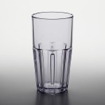 GET 9922-1-CL Bahama 22 oz. Clear Customizable SAN Plastic Tumbler - 12/Pack