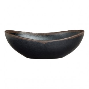 Delfin Greystone from Steelite International 25 oz. Medium Oval Black Melamine Bowl - 36/Case Delfin Greystone from Steelite International 25 oz. Medium Oval Black Melamine Bowl - 36/Case