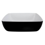 Elite Global Solutions B267098-BW Infinity 3.5 Qt. Square Black / White Melamine Bowl