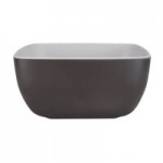 Elite Global Solutions B267098-BW Infinity 3.5 Qt. Square Black / White Melamine Bowl