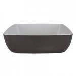 Elite Global Solutions B267098-BW Infinity 3.5 Qt. Square Black / White Melamine Bowl