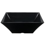 TableCraft BKMB166 Frostone 13.25 Qt. Black Square Melamine Bowl TableCraft BKMB166 Frostone 13.25 Qt. Black Square Melamine Bowl