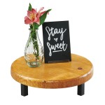 Cal-Mil 22050-3-99 Madera Rustic Pine Round Wood Riser - 12 Cal-Mil 22050-3-99 Madera Rustic Pine Round Wood Riser - 12
