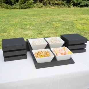 Vollrath Cubic 4 Melamine 1.5 Qt. Bowl Small Wood Display Set Vollrath Cubic 4 Melamine 1.5 Qt. Bowl Small Wood Display Set