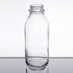 Libbey 92129 33.5 oz. Customizable Glass Milk Bottle - 24/Case