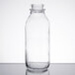 Libbey 92129 33.5 oz. Customizable Glass Milk Bottle - 24/Case