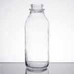 Libbey 92129 33.5 oz. Customizable Glass Milk Bottle - 24/Case