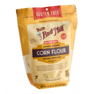 Bob's Red Mill Gluten-Free Whole Grain Corn Flour 22 oz. - 4/Case Bob's Red Mill Gluten-Free Whole Grain Corn Flour 22 oz. - 4/Case